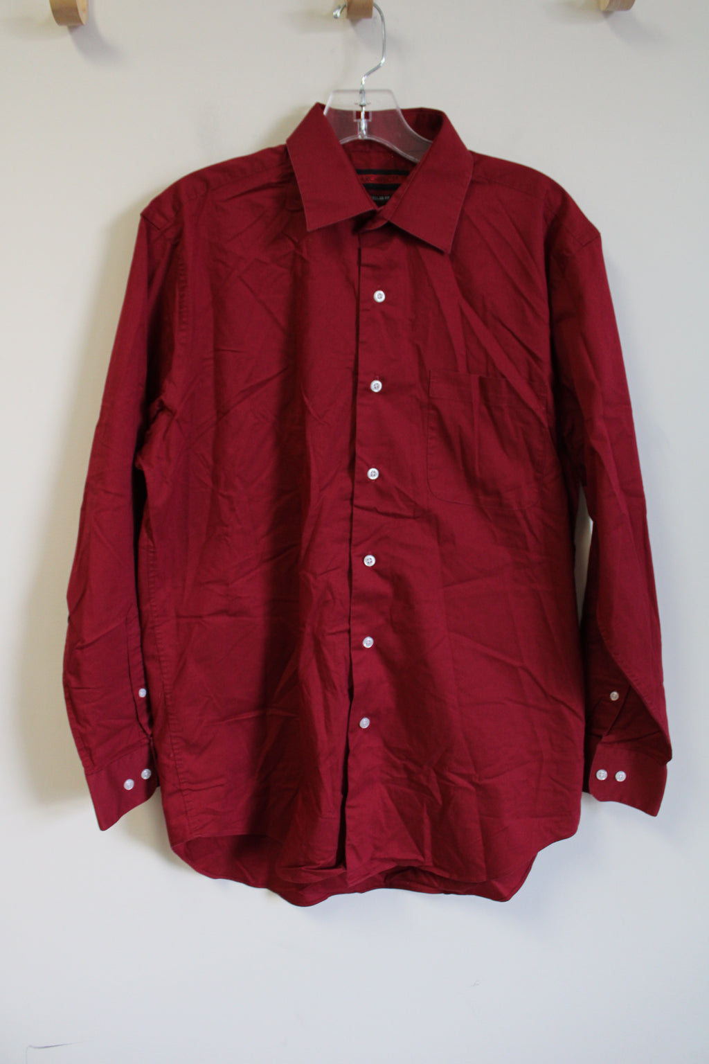 Architect Regular Fit Stretch Red Button Down Shirt | M