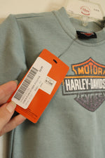 NEW Harley-Davidson Light Teal Shimmer Sweatshirt | 9-12 MO