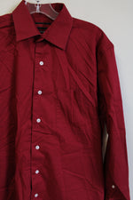 Architect Regular Fit Stretch Red Button Down Shirt | M