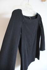 J.Crew Black Wide Neck Long Sleeved Top | S