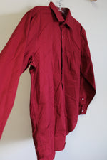 Architect Regular Fit Stretch Red Button Down Shirt | M