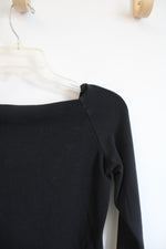 J.Crew Black Wide Neck Long Sleeved Top | S