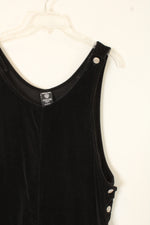 Warner Bros. Vintage Black Velour Tweety Bird Embroidered Dress | L