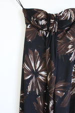 White House Black Marktet Brown Floral Maxi Dress | 0
