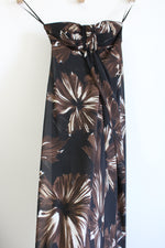 White House Black Marktet Brown Floral Maxi Dress | 0