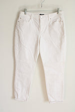 Ann Taylor Curvy White Jeans | 8