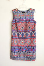 AB Studio Multicolor Geometric Sleeveless Shift Dress | 10