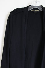 St. John Basics Black Thick Knit Long Black Cardigan | S