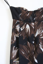 White House Black Marktet Brown Floral Maxi Dress | 0