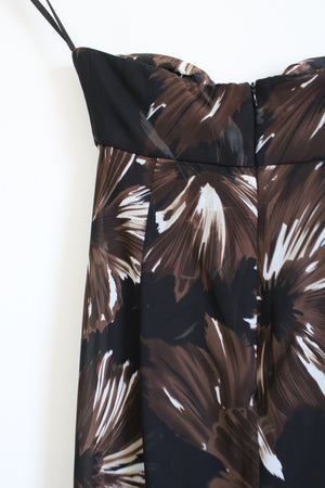 White House Black Marktet Brown Floral Maxi Dress | 0