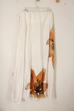 NEW Significant Other White Linen Flower Print Tube Maxi Dress | 8