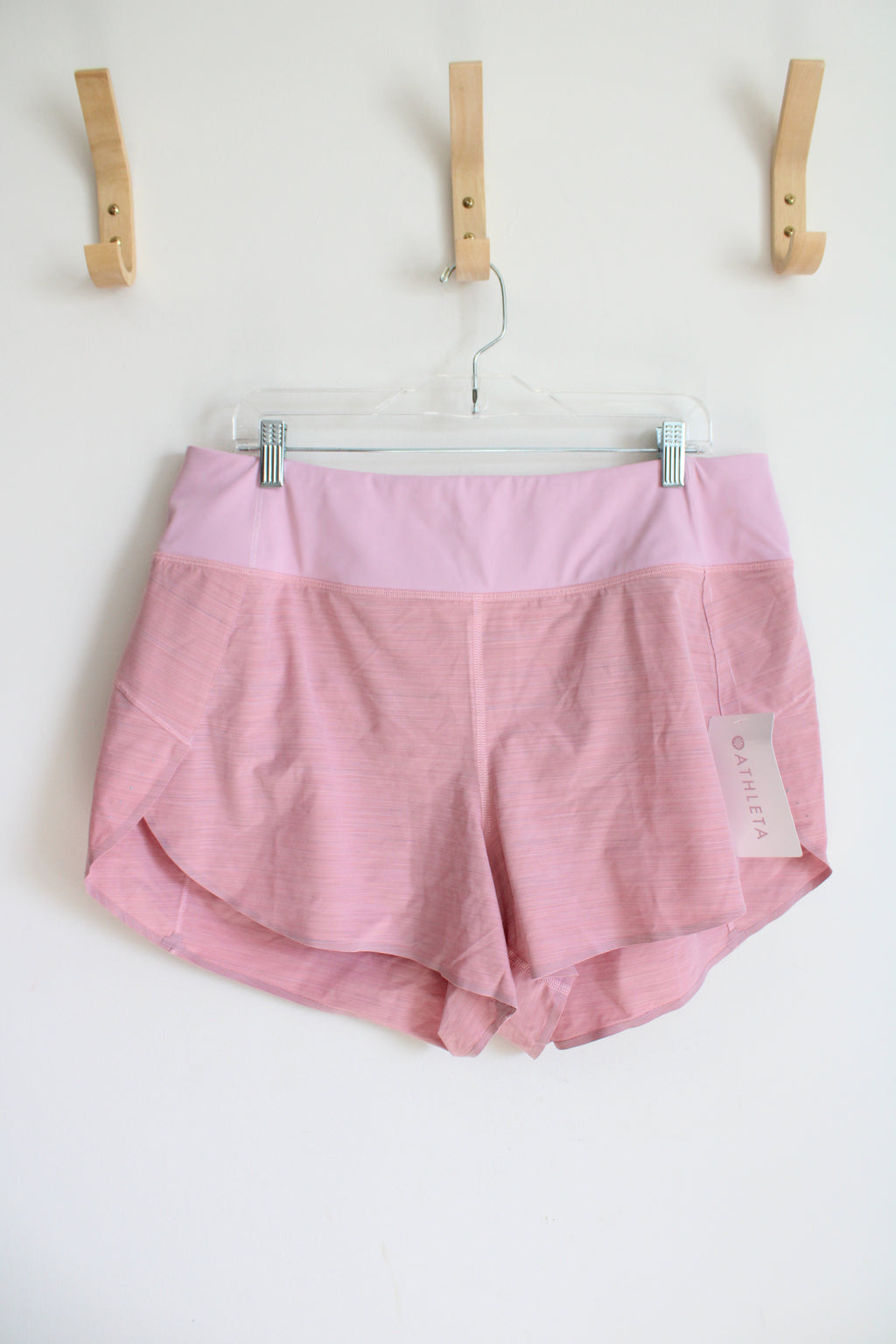 NEW Athleta Pink Run With It Textured 3.5 Athletic Shorts | 1X