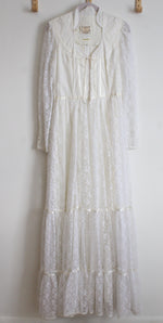 Gunne Sax Romantic Renaissance Bridal Collection Lace Long Sleeved Dress | 11