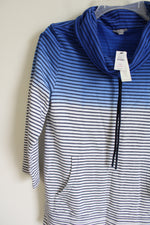 NEW T By Talbots Blue Striped Sweatshirt | XS