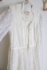 Gunne Sax Romantic Renaissance Bridal Collection Lace Long Sleeved Dress | 11