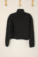 NEW Adidas Black Logo Quarter Zip Sweatshirt | M