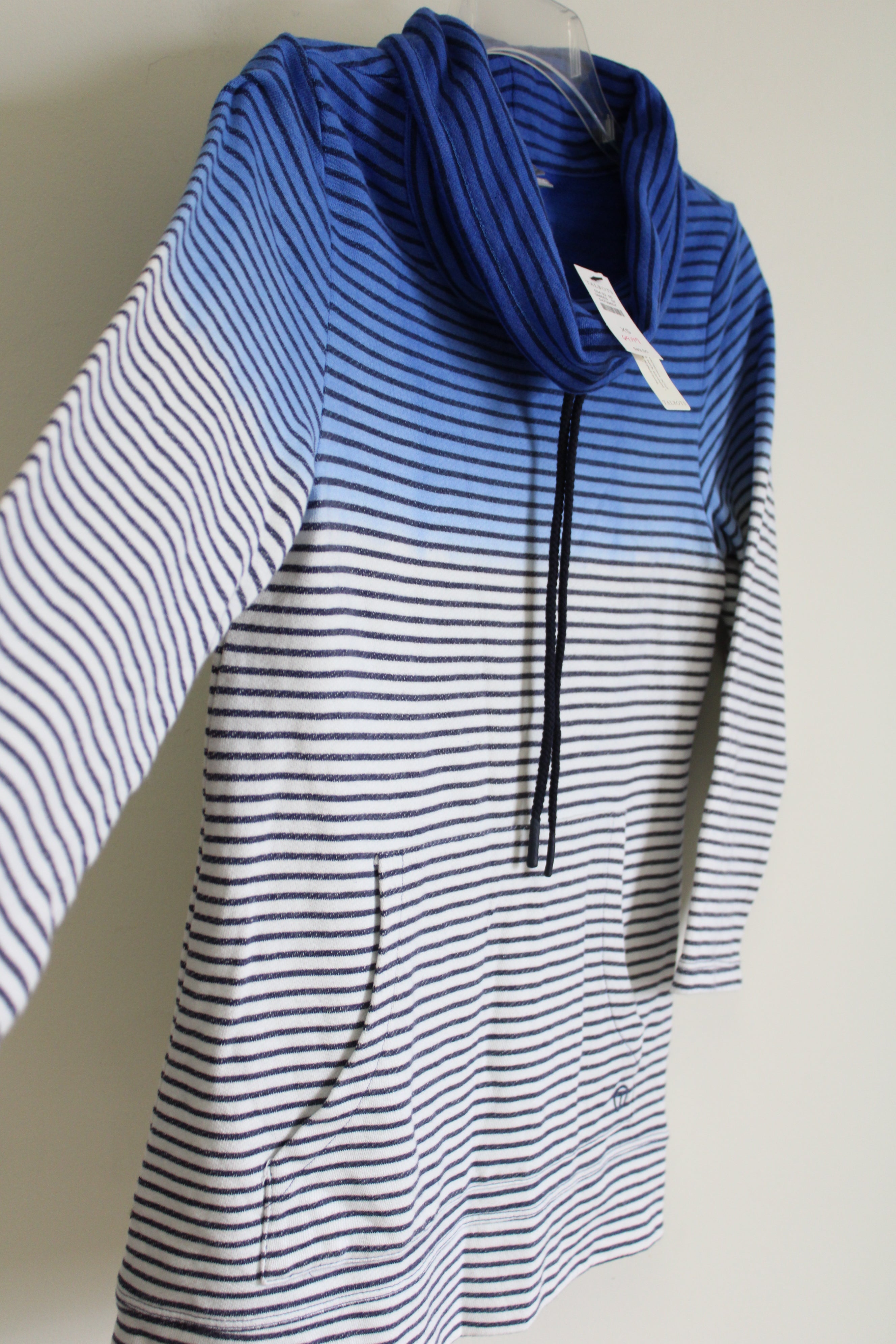 NEW T By Talbots Blue Striped Sweatshirt | XS