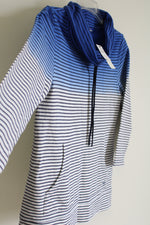 NEW T By Talbots Blue Striped Sweatshirt | XS