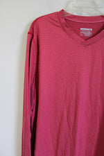 Layer 8 Red Pink Long Sleeved Shirt | L