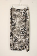 Liz Claiborne Gray Tropical Print Chiffon Skirt | 6