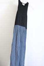 LOFT Black Blue Maxi Dress | XS/S Petite