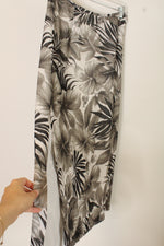 Liz Claiborne Gray Tropical Print Chiffon Skirt | 6
