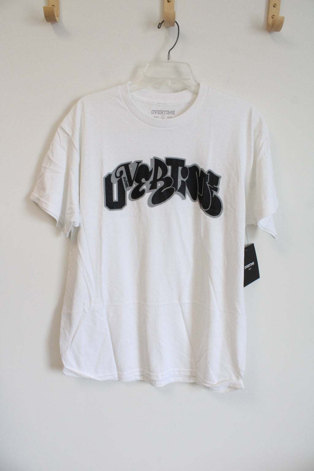NEW Overtime White Logo Tee | L