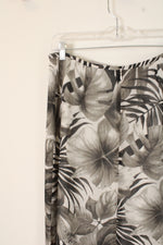 Liz Claiborne Gray Tropical Print Chiffon Skirt | 6