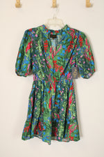 NEW Sugarlips Green Floral Cotton Dress | S