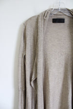 M&C Long Beige Wrap Cardigan | S