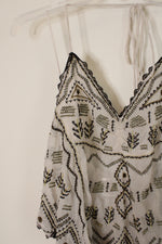 NEW Free People Ivory Beaded Embroidered Chiffon Halter Top | S