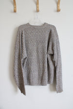 David Taylor Tan & Green Speckled Henley Sweater | XL
