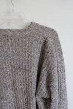 David Taylor Tan & Green Speckled Henley Sweater | XL