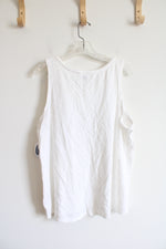 NEW Old Navy White Cotton Tank Top | L