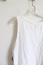 NEW Old Navy White Cotton Tank Top | L