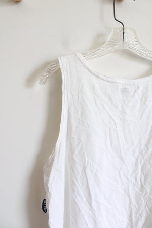 NEW Old Navy White Cotton Tank Top | L
