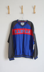NEW Colosseum KU Kansas Jayhawks Blue Red & Gray Sweatshirt | L