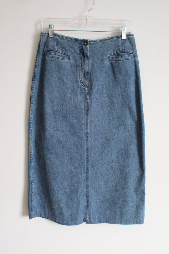 Christopher & Banks Denim Midi Skirt | 8