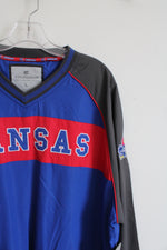 NEW Colosseum KU Kansas Jayhawks Blue Red & Gray Sweatshirt | L