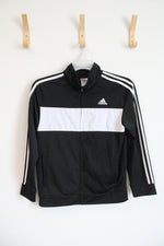 Adidas Black & White Full Zip Jacket | Youth 14/16