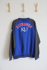 NEW Colosseum KU Kansas Jayhawks Blue Red & Gray Sweatshirt | L