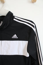 Adidas Black & White Full Zip Jacket | Youth 14/16