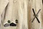 Woolrich Tan Full Zip Up Ski Winter Cardigan Sweater | L