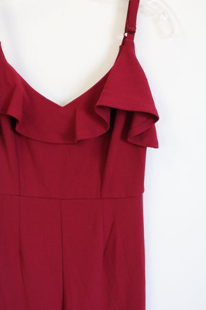 Altar'd State Red Ruffle Top Jumpsuit | S