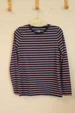 Cherokee Blue and Pink Striped Shirt | XL