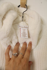 NEW Tommy Bahama Ivory Knit Faux Fur Lined Jacket | 3-6 MO