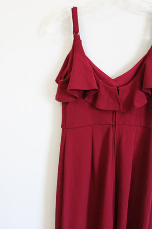 Altar'd State Red Ruffle Top Jumpsuit | S