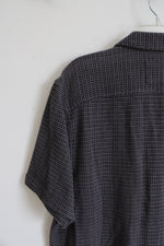 Hollister Boxy Fit Gray Textured Button Down Shirt | XL