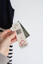 NEW Ralph Lauren Silk Blend Navy Striped Tank | Petite