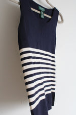 NEW Ralph Lauren Silk Blend Navy Striped Tank | Petite